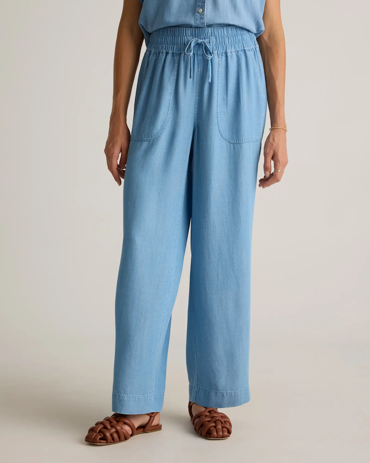 Pull-On Tencel Chambray Pants - US 6465