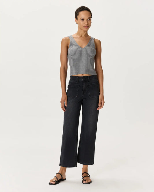 Bella Stretch Patch Pocket Wide Leg Jeans - US 2687