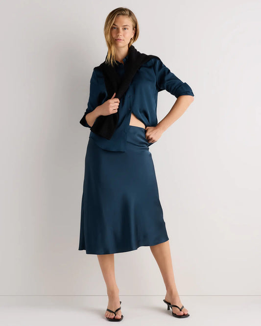 100% Washable Silk Skirt - US 0963