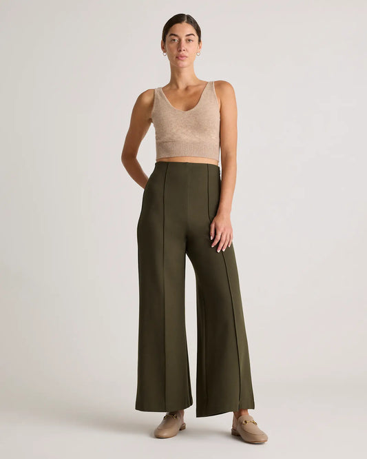 Ultra-Stretch Ponte Super Wide Leg Ankle Pants - US 2064