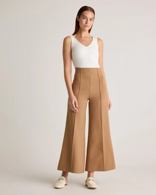Ultra-Stretch Ponte Super Wide Leg Ankle Pants - US 8714