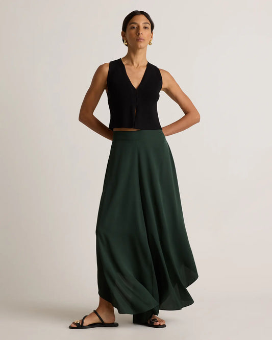 Washable Stretch Silk Palazzo Pants - US 5459