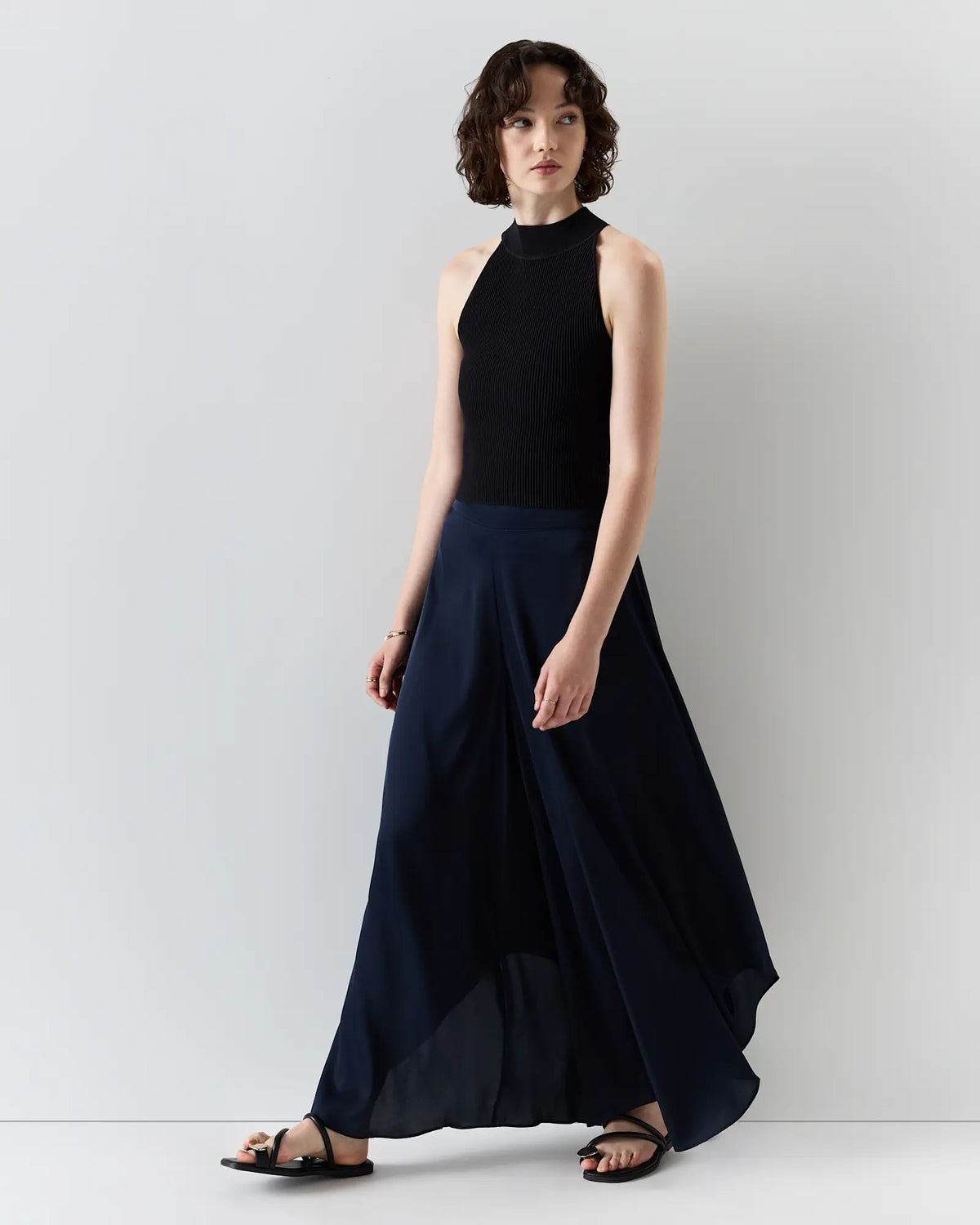 Washable Stretch Silk Palazzo Pants - US 2410