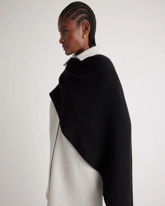 Mongolian Cashmere Ribbed Wrap - US 5408