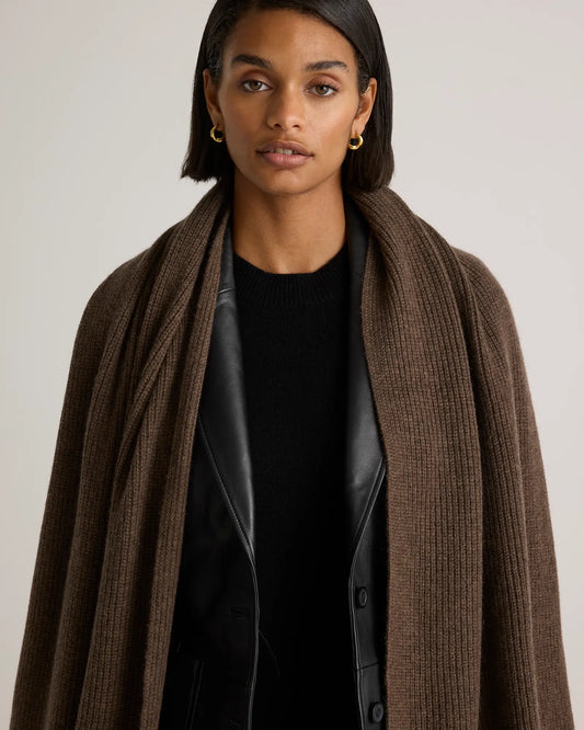 Mongolian Cashmere Ribbed Wrap - US 9499
