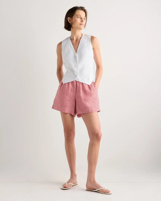 100% European Linen High Waisted Shorts - US 0926