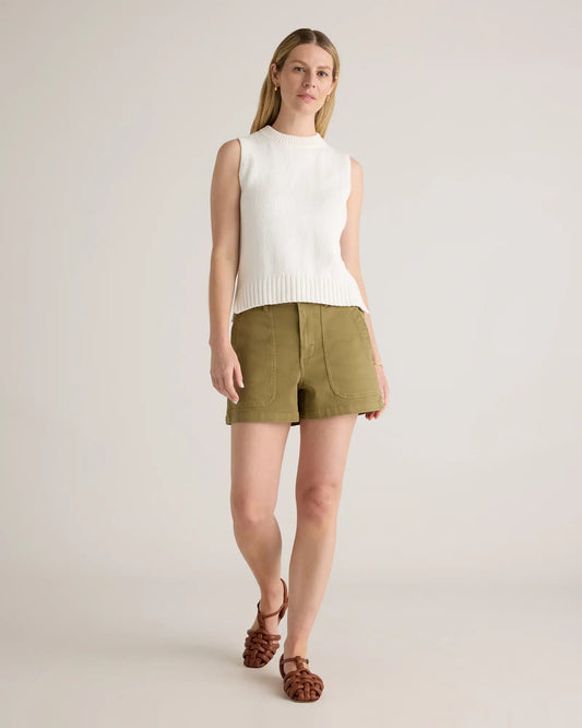 Organic Stretch Cotton Twill Utility Shorts - US 4366