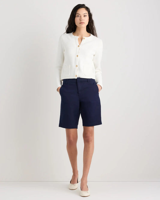 Organic Stretch Cotton Chino Bermuda Shorts - US 7231