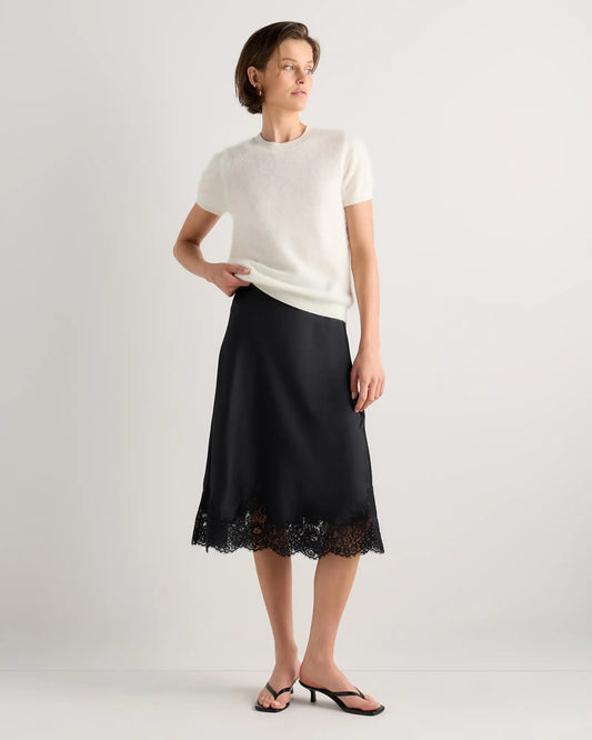 100% Washable Silk Lace Skirt - US 3828