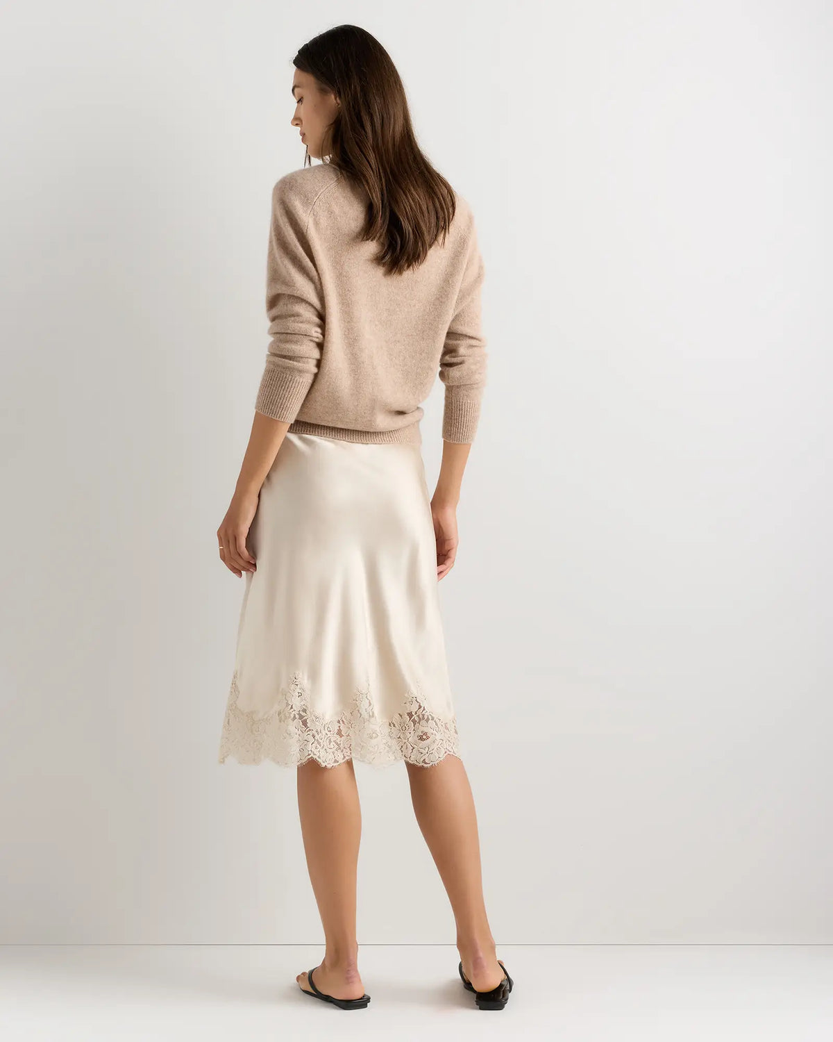 100% Washable Silk Lace Skirt - US 2374