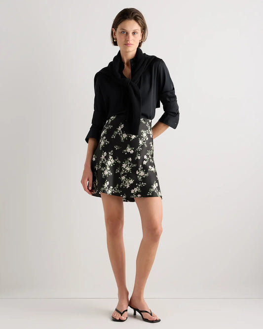 100% Washable Silk Mini Skirt - US 9058