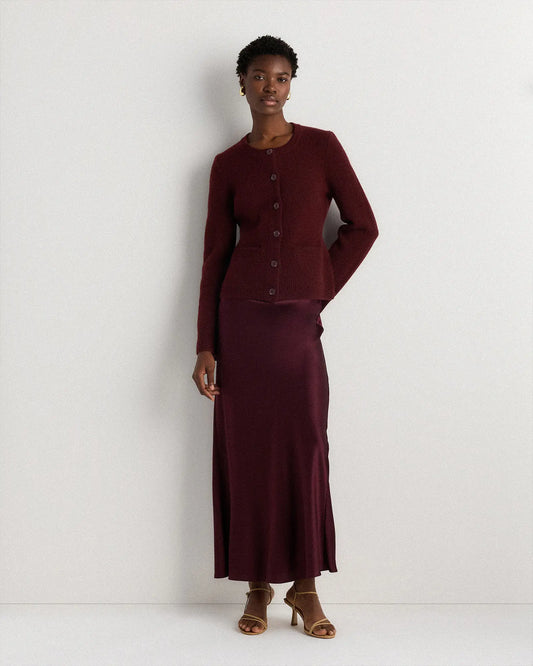 Mongolian Cashmere Structured Cardigan - US 4514