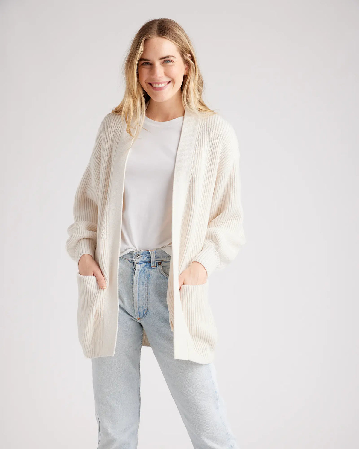 100% Organic Cotton Oversized Cardigan - US 4506