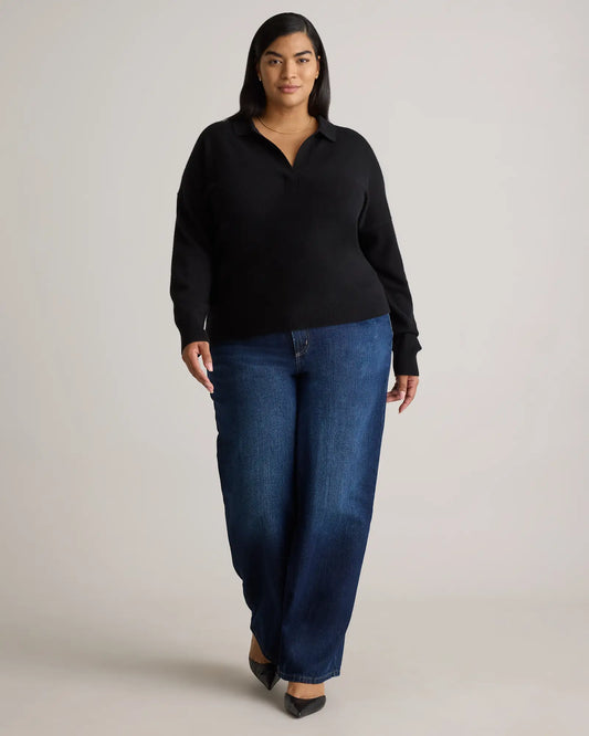 Mongolian Cashmere Polo Sweater - US 8659