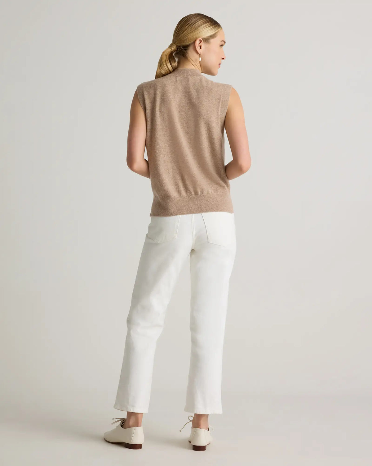 Mongolian Cashmere Mock Neck Sweater Vest - US 5981