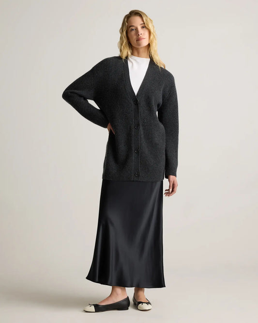 Mongolian Cashmere Oversized Boyfriend Cardigan Sweater - US 8183