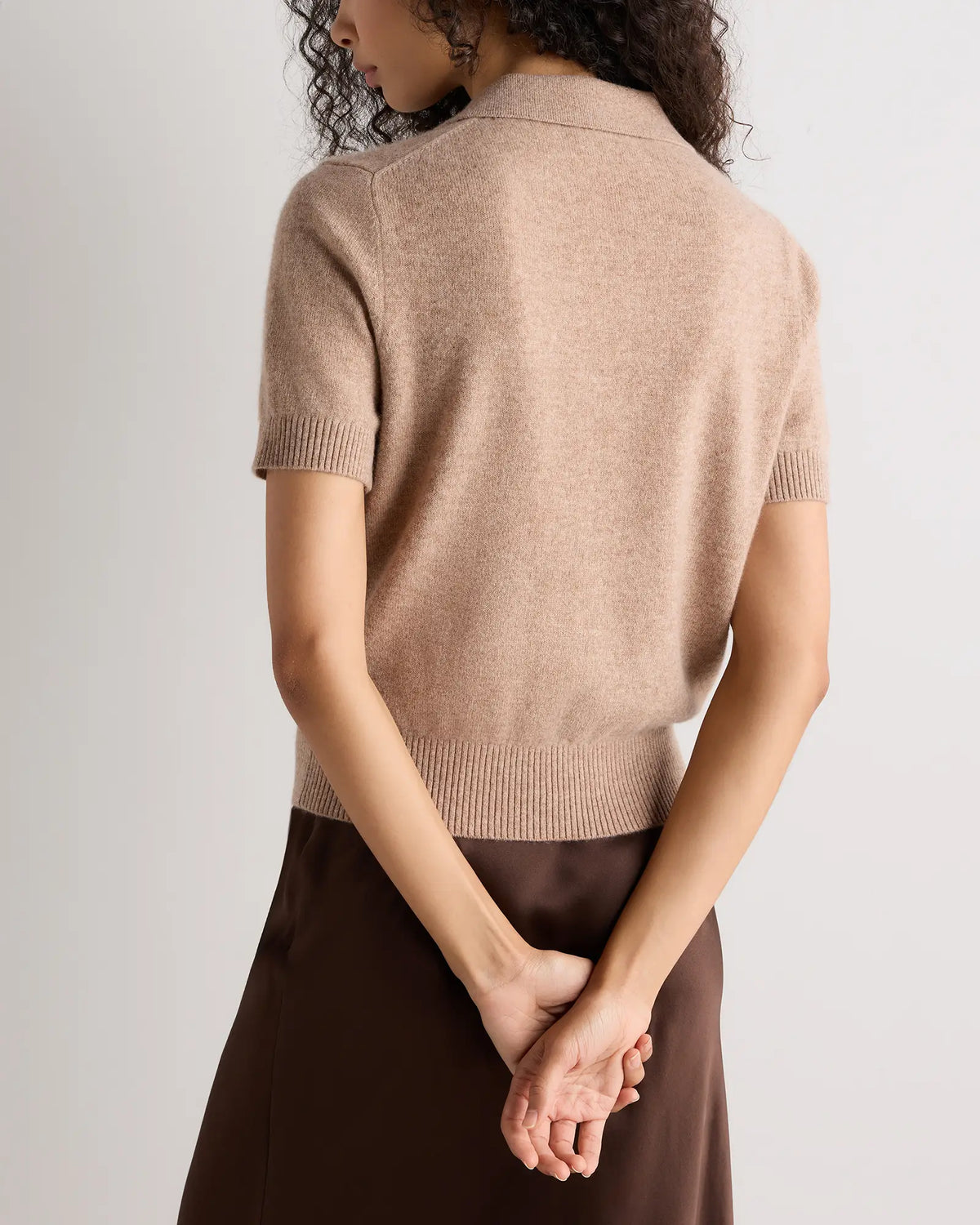 Mongolian Cashmere Short Sleeve Polo - US 8229