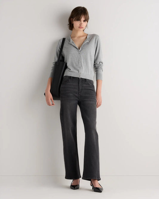 Lightweight Cotton Cashmere Crew Cardigan - US 9025