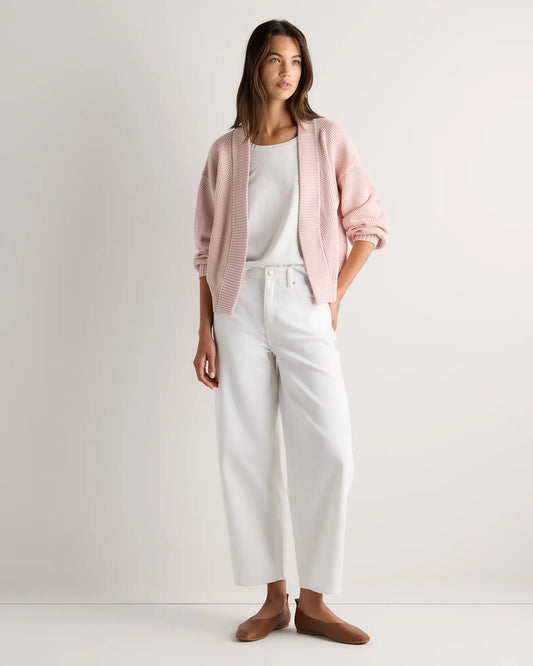 100% Organic Cotton Waffle Stitch Open Cardigan - US 3282