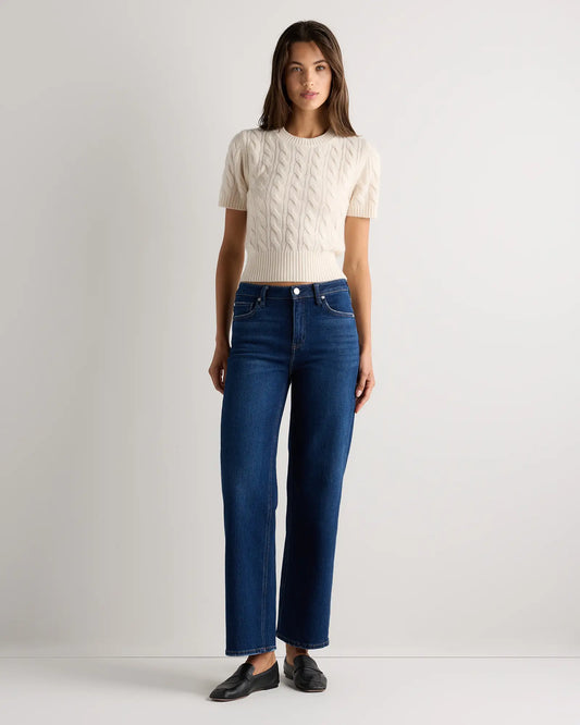 Mongolian Cashmere Shrunken Cable Tee - US 0045
