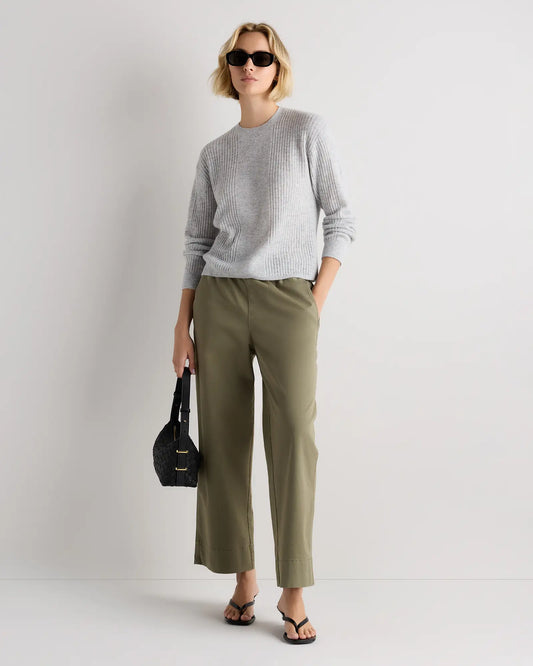 Lightweight Baby Alpaca Relaxed Ribbed Crewneck - US 9585