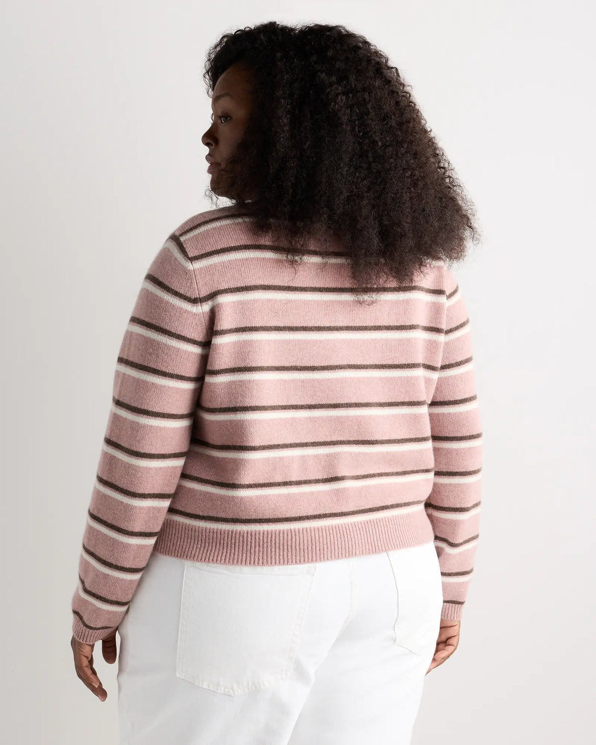 Mongolian Cashmere Cropped Crew Cardigan - US 5983