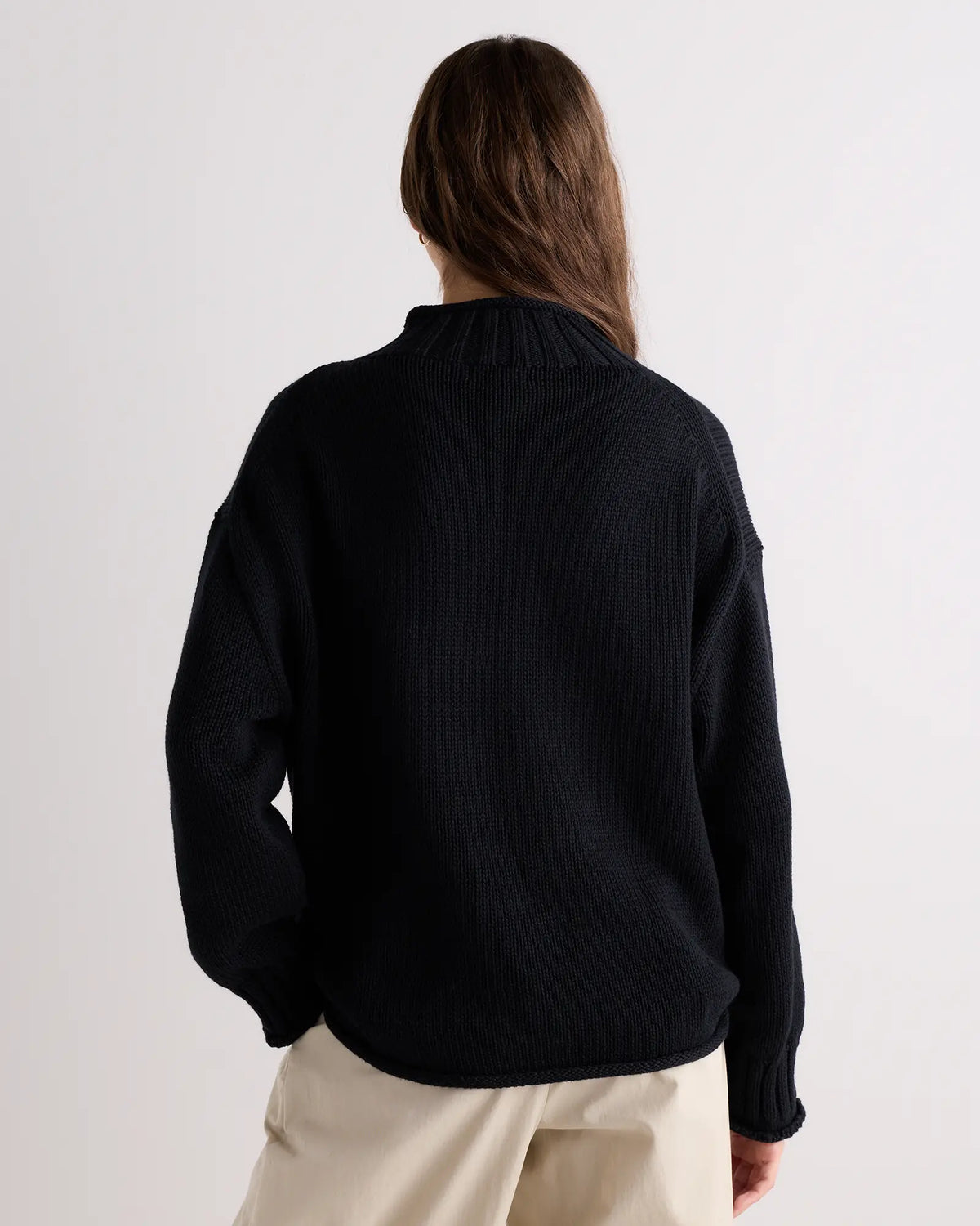 100% Organic Cotton Oversized Roll Neck Sweater - US 5621