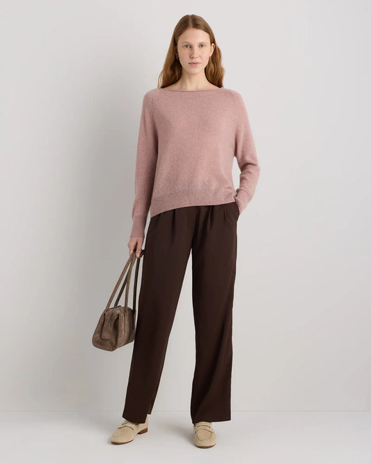 Mongolian Cashmere Boatneck Sweater - US 0616