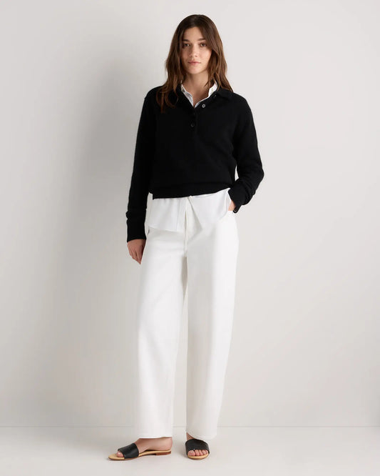 Mongolian Cashmere Button Polo Sweater - US 3007