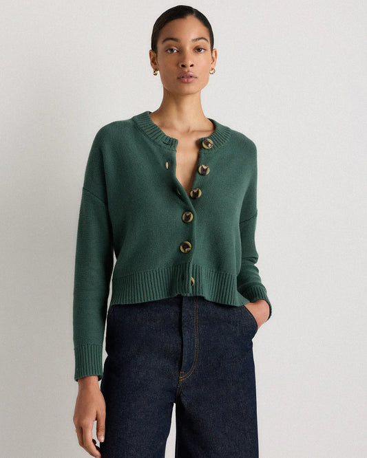 100% Organic Cotton Cropped Cardigan - US 5423
