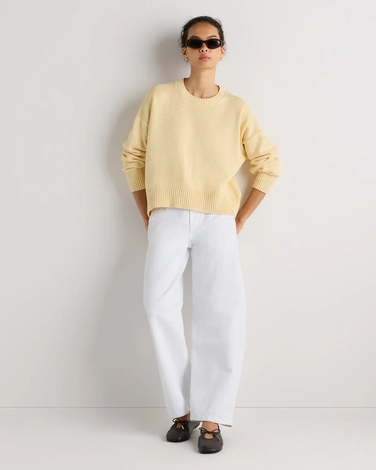 100% Organic Cotton Boyfriend Crew Sweater - US 5033