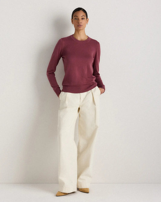 Lightweight Cotton Cashmere Crew Sweater - US 2078