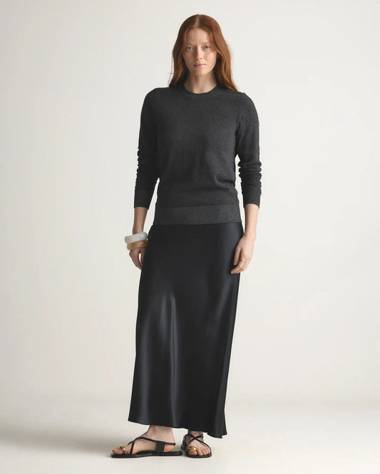 Lightweight Cotton Cashmere Crew Sweater - US 3787