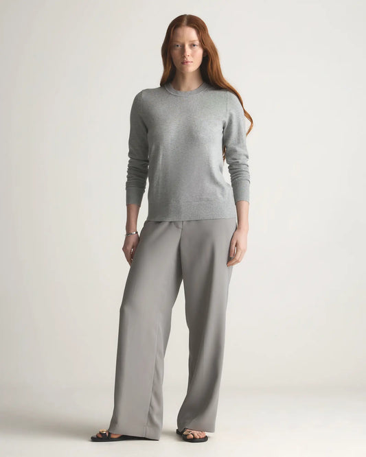 Lightweight Cotton Cashmere Crew Sweater - US 9305