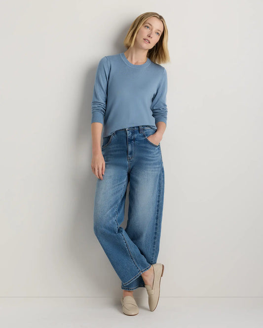 Lightweight Cotton Cashmere Crew Sweater - US 0085