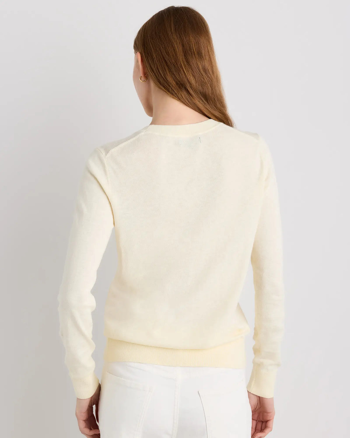 Lightweight Cotton Cashmere Crew Sweater - US 4190