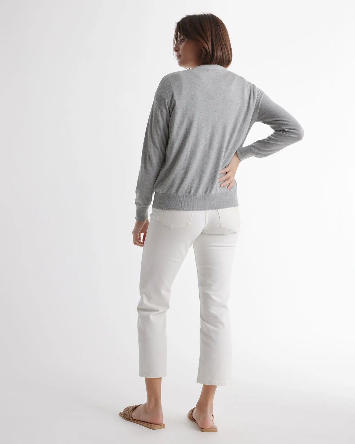 Lightweight Cotton Cashmere Cardigan - US 0104
