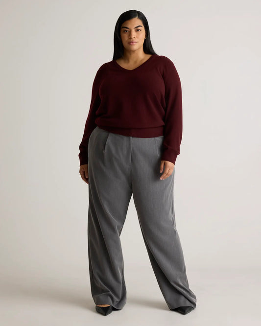 Mongolian Cashmere V-Neck Sweater - US 1016