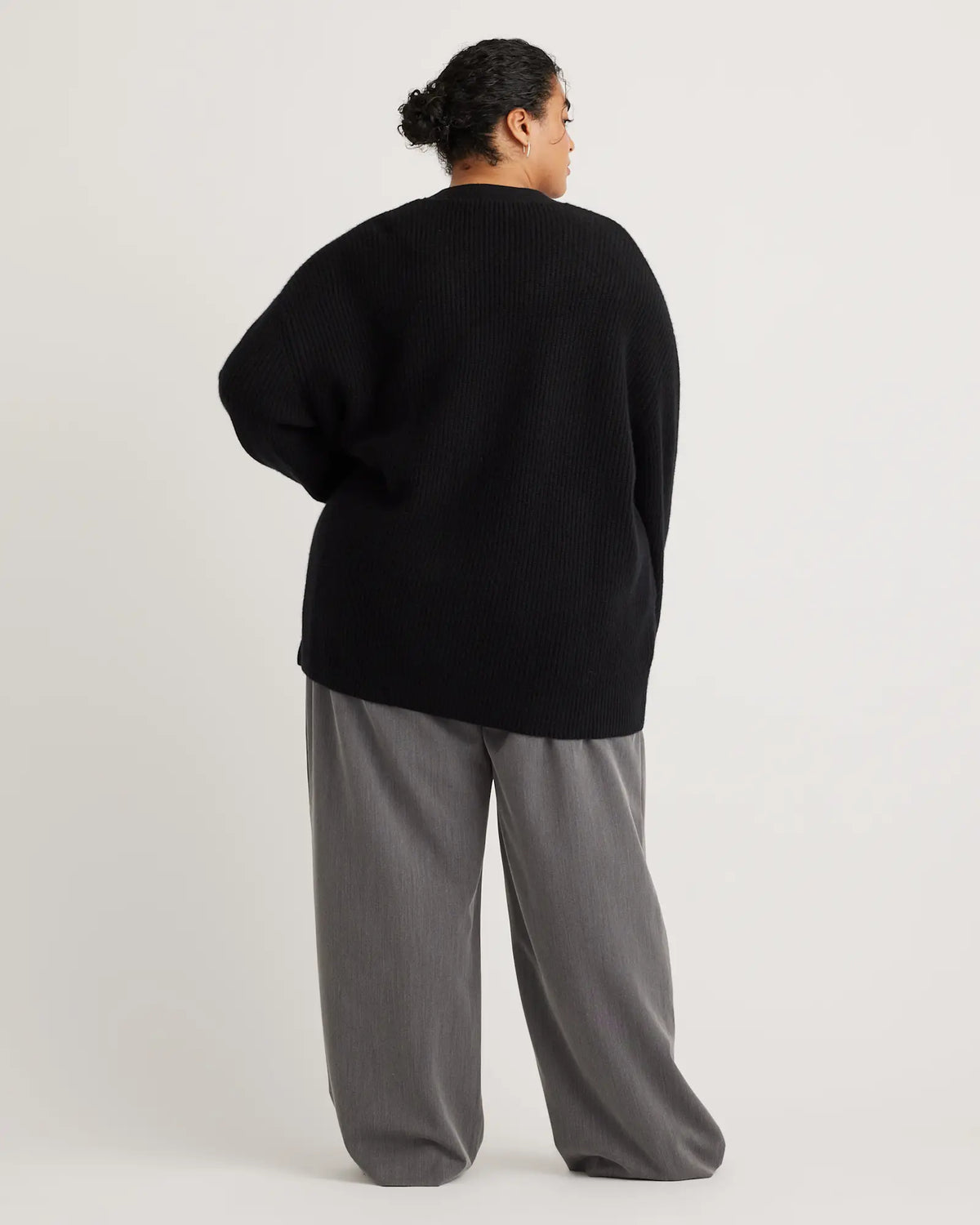 Mongolian Cashmere Oversized Boyfriend Cardigan Sweater - US 7199