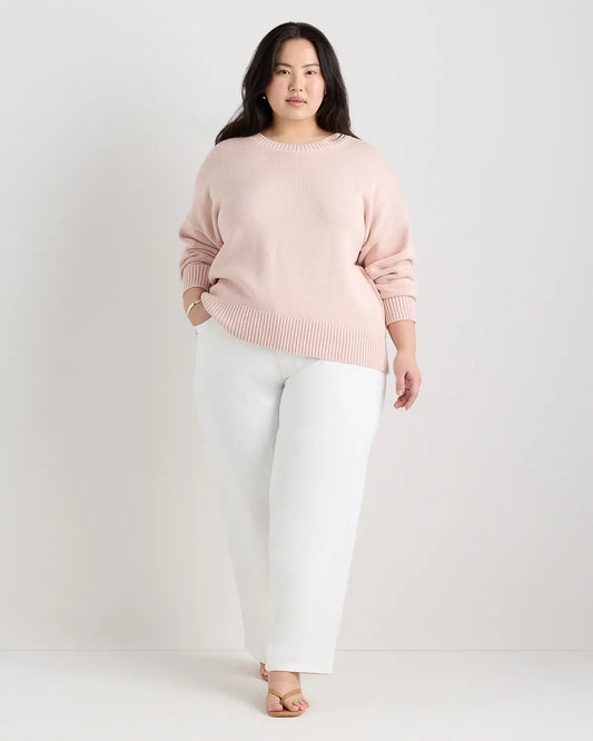 100% Organic Cotton Boyfriend Crew Sweater - US 7876