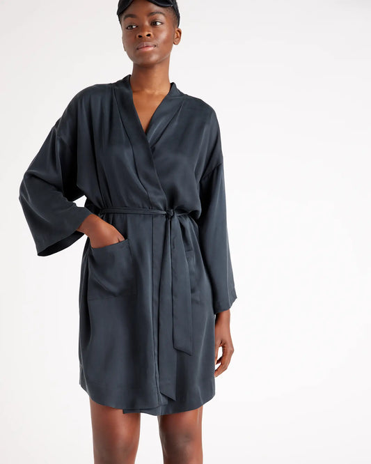 100% Washable Silk Robe - US 9536