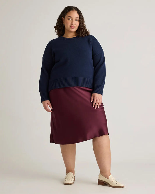 100% Organic Cotton Boyfriend Crew Sweater - US 0343
