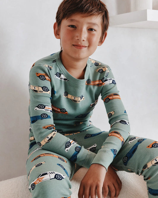 100% Organic Cotton Long Sleeve and Pant Pajama Set - US 8792