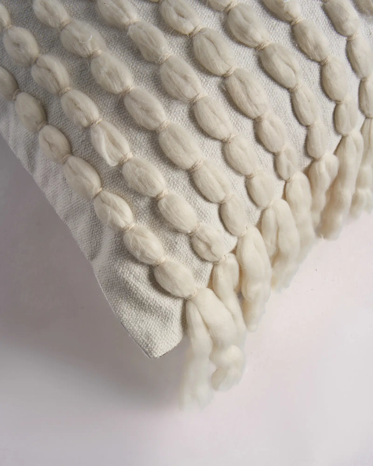Dana Wool Fringe Pillow Cover - US 3720