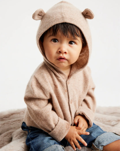 Washable Cashmere Hooded Cardigan - US 5518