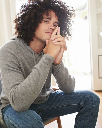 Mongolian Spring Cashmere Pullover Hoodie - US 0082