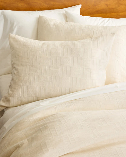 Checkered Matelasse Duvet Cover Set - US 7543