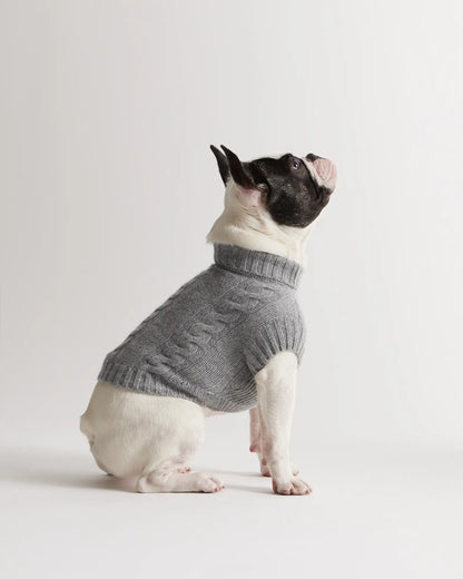 Mongolian Cashmere Cable Knit Dog Sweater - US 5576