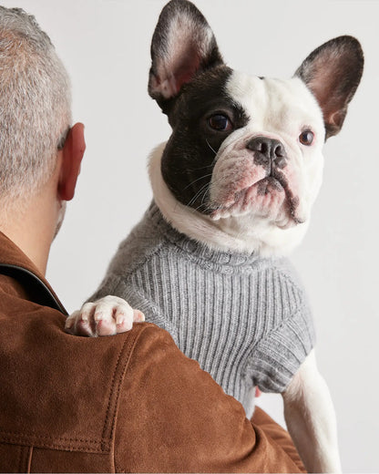 Mongolian Cashmere Cable Knit Dog Sweater - US 5576