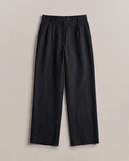 100% European Linen Pleated Trouser - US 9224